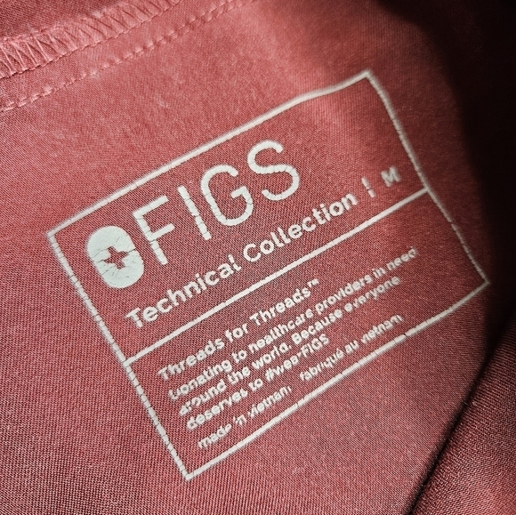 FIGS Tansen Jogger Scrub Pants Men's Medium Burgundy - Picture 7 of 9